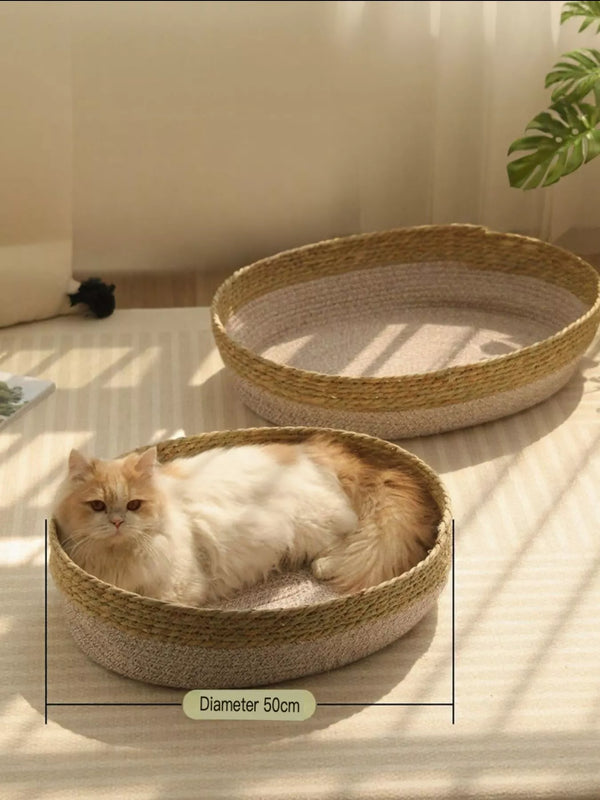 The Woven Rattan Cat Nest