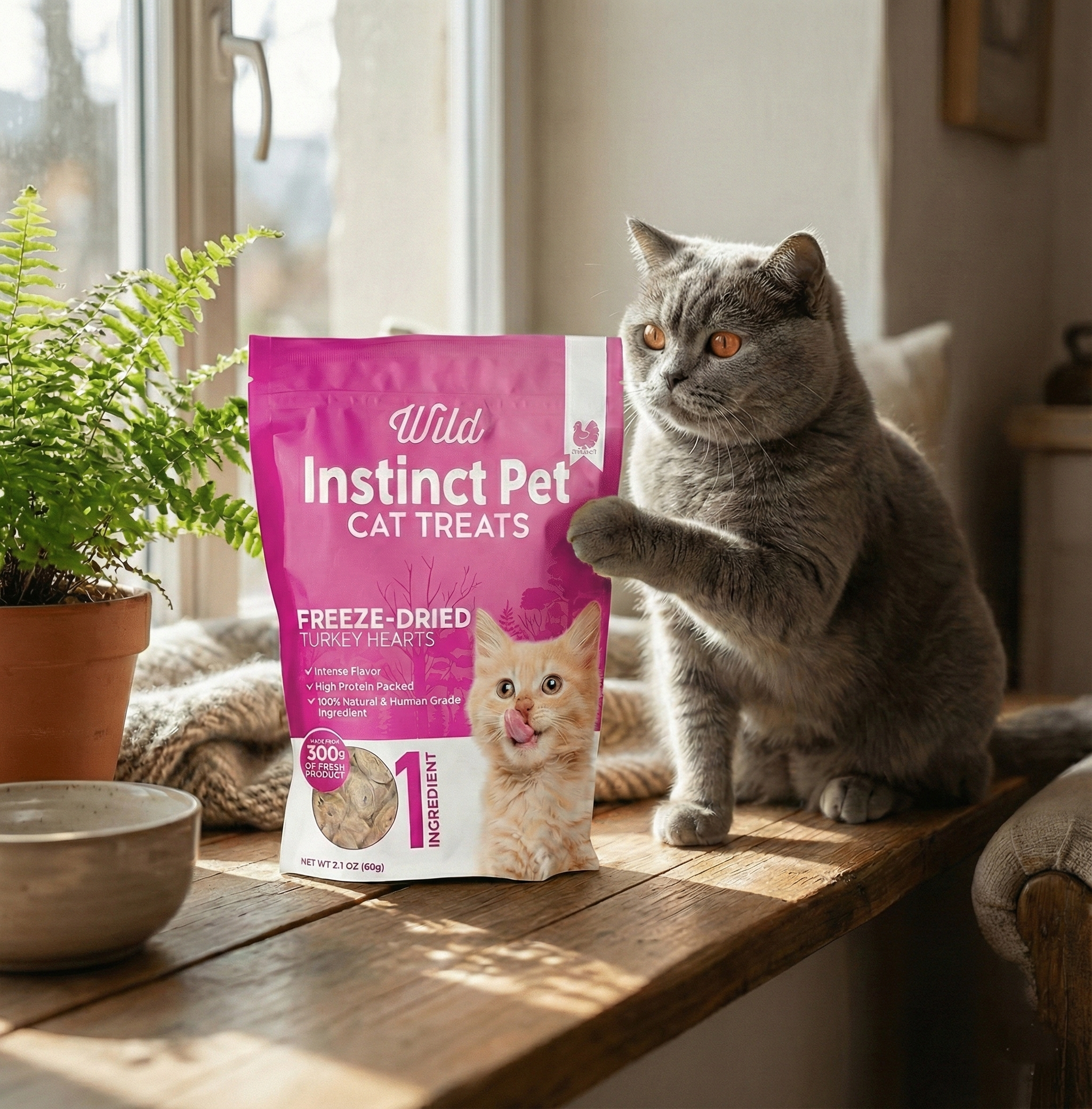 The Freeze-Dried Turkey Hearts for Cats