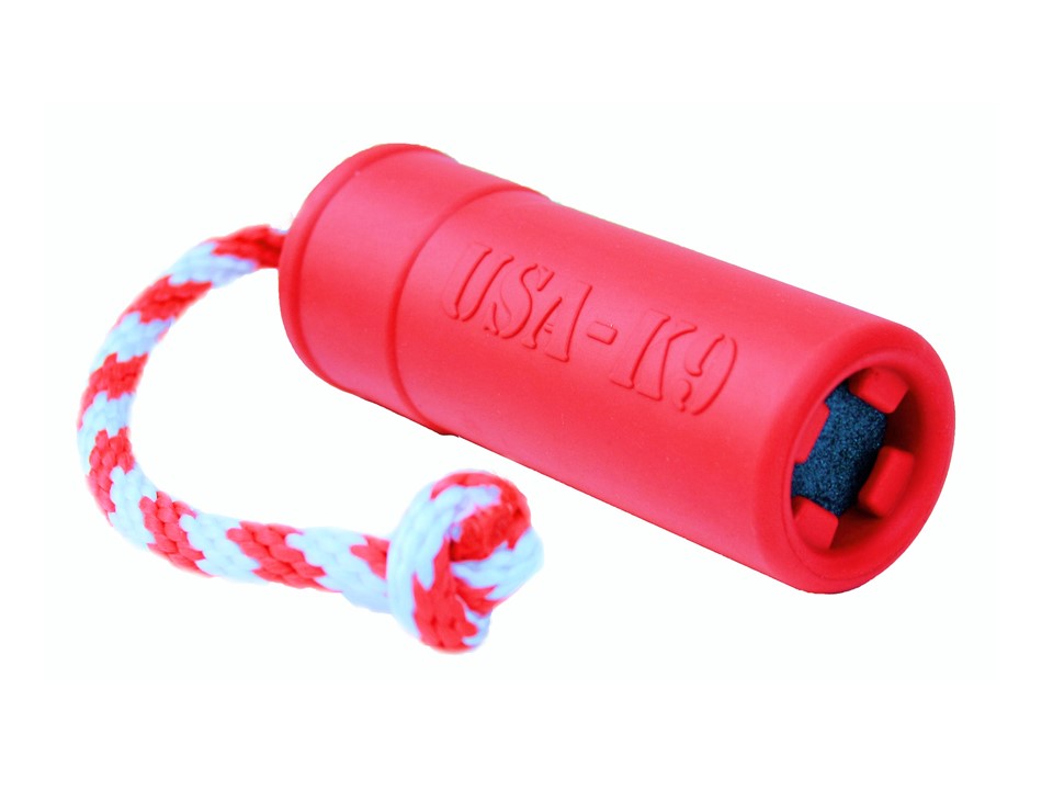 USA-K9 Firecracker Floating Training Dummy | K9 Handler Reward Toy | Red | USA Made